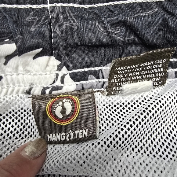 Mens hang ten black and white swim trunks size XXL - Picture 6 of 10
